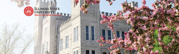LinkedIn Banner: Illinois State University logo and Cook Hall