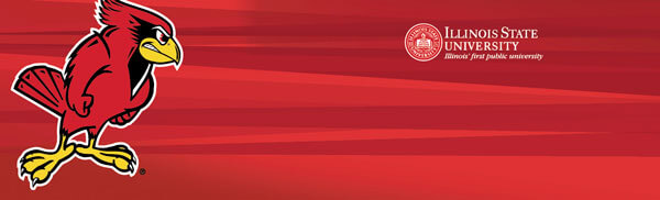 LinkedIn Banner: Reggie Redbird on a red background with Illinois State University logo