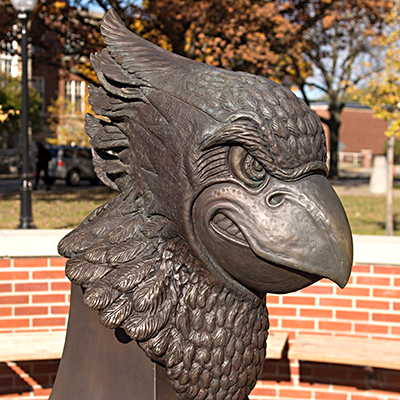 Profile Picture: Reggie Head statue in Redbird Plaza.