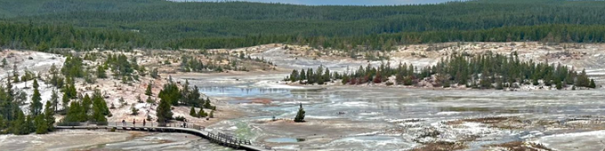 Yellowstone National Park moutains and streams 